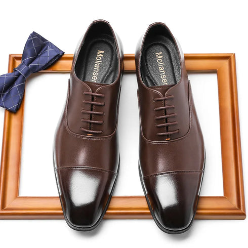 Elegant Slip-On Oxford Shoes for Men - Classic Formal Business Dress Footwear Perfect for Weddings and Office Occasions